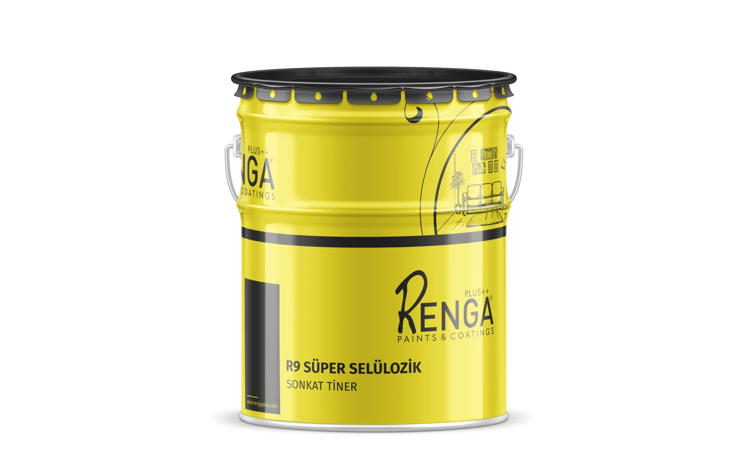 R9 Süper Selülozik Tiner Sonkat ambalajı
